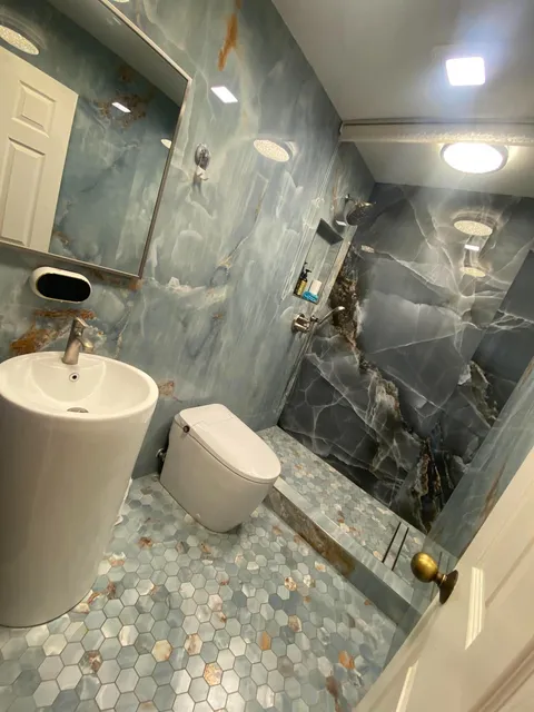 Clean modern bathroom